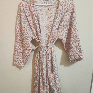 Boho flower Kyomi the Claudia 100% cotton robe